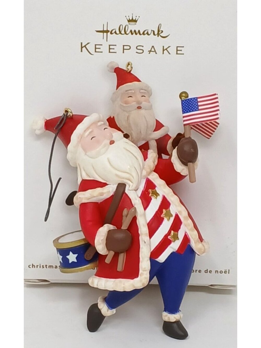 Hallmark 2011 All American Santa Christmas Ornament Patriotic Design W/Box #GS-8